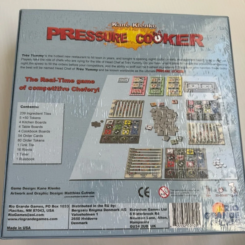 Pressure Cooker Board Game by - Kane Klenko Rio Grande Games